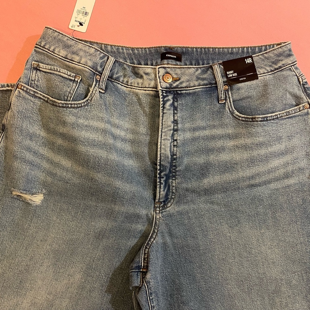 Express Women's Light Blue Flare Jeans